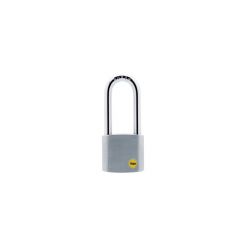 YALE 50MM SILVER SERIES OUTDOOR BRASS/SATIN LONG SHACKLE PADLOCK (Boron Shackle) - Y120/50/163